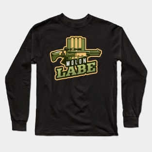 Shotgun With A Scope | Molon Labe Long Sleeve T-Shirt